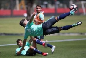 Flamengo trabalha forte antes da final da Copa do Brasil.(Imagem:Gilvan de Souz)