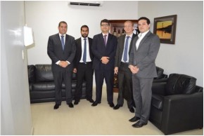 Lucimar Santos - Diretor Financeiro da OAB/PI, Matheus Miranda, Chico Lucas - Presidente da OAB/PI, Kleber Lemos, Celso Barros Neto - Conselheiro Federal da OAB/PI(Imagem:Divulçgação)