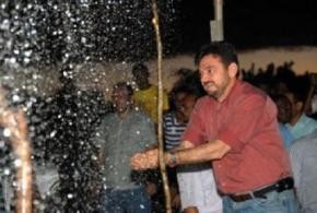 Wilson Martins durante inauguração de abastecimento d´água no município de Júlio Borges (Imagem:Marcos Sales/CCOM)