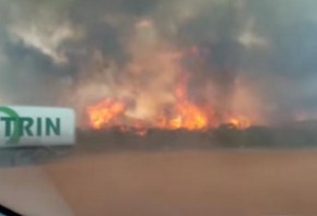 Incêndio em lixão afeta moradores na cidade de Canto do Buriti.(Imagem:GP1)