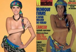 Bárbara Evans repete pose da mãe em capa de revista(Imagem:MSN)