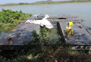 Homem morre eletrocutado enquanto trabalhava em balsa no rio Parnaíba.(Imagem:José Raimundo Sousa)