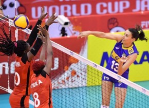 Seleção feminina de vôlei se recupera na Copa do Mundo e bate o Quênia por 3 a 0.(Imagem:FIVB)