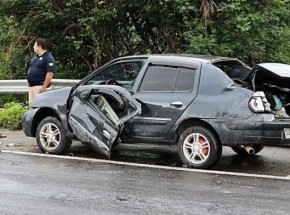 Acidente na BR-343 deixa quatro pessoas feridas em Buriti do Lopes.(Imagem:CidadeVerde.com)