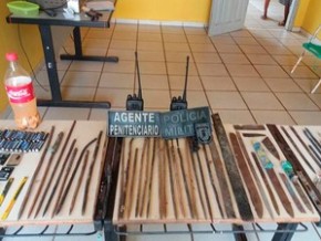 Barras de ferros usadas como armas.(Imagem:Divulgação/Sinpoljuspi)