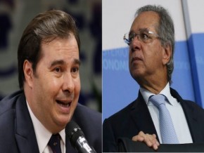 Rodrigo Maia e Paulo Guedes(Imagem:Reprodução)