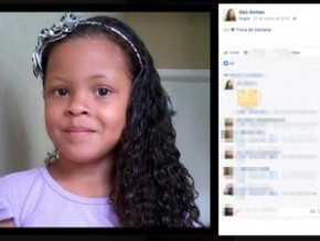 Gabrielly Gomes de 7 anos está desaparecida na Bahia.(Imagem:Reprodução/Facebook)