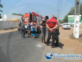 Colisão lateral entre carro e moto na BR-343 deixa uma pessoa ferida.(Imagem:FlorianoNews)