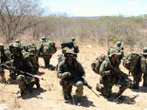 Fuzileiros participaram de curso no sertão do RN.(Imagem:Elias Medeiros/G1)