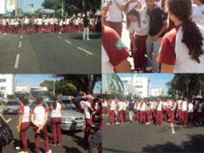 Alunos do Liceu Piauiense fazem protesto(Imagem:Divulgação)