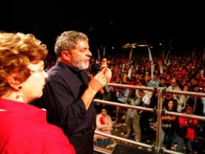 Em imagem de arquivo, Lula participa do último comício da campanha para a reeleição, em 2008. (Foto: Arquivo/G1)(Imagem:Do G1, em São Paulo)