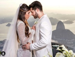 Alok e Romana Novais se casam aos pés do Cristo Redentor, no Rio.(Imagem:Instagram)