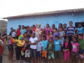 Palhaço Carrapeta prestigiou Festa das Crianças.(Imagem:FlorianoNews)