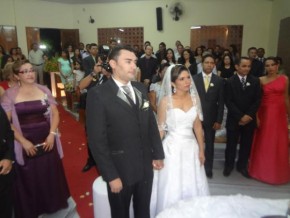 Enlace matrimonial de Leonardo e Poliana(Imagem:FlorianoNews)