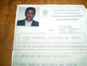 José Roberto Batista da Costa(Imagem:Divulgação)