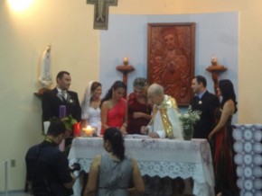 Enlace matrimonial de Leonardo e Poliana(Imagem:FlorianoNews)