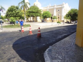 Concluída mais uma etapa da obra de asfaltamento no centro de Floriano(Imagem:FlorianoNews)
