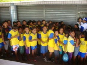 Crianças do AABB comunidade(Imagem:Amarelinho)