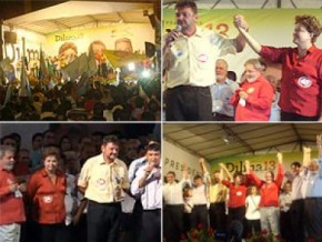Comício com Wilsão, Dilma e Lula foi lotado(Imagem:Divulgação)