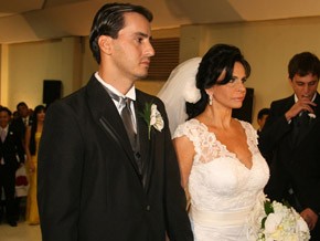 Gretchen e Sílvio em seu casamento: união durou menos de quatro meses (Imagem:(arquivo))