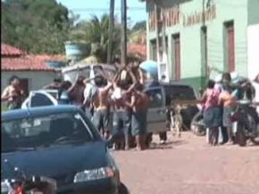 Momento do assalto a agência do Banco do Brasil de Miguel Alves(Imagem:Reprodução/Vídeo cinegrafista amador)