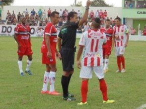 Caiçara x River-PI: polêmica de pênalti na vitória do Tricolor (Foto: )(Imagem:Ricardo Andrade/Caiçara EC)