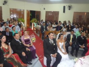 Enlace matrimonial de Leonardo e Poliana(Imagem:FlorianoNews)