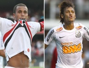 Lucas x Neymar: vale vaga na decisão do Paulistão.(Imagem:Editoria de Arte / Globoesporte.com)