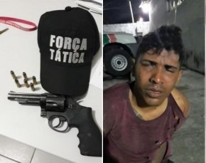 Bandido de alta periculosidade é preso em Água Branca.(Imagem:Divulgação)