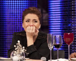 Giovanna Antonelli fica emocionada com depoimento do marido.(Imagem:Domingão do Faustão / TV Globo)