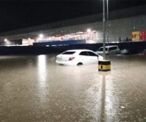 Temporal causa estragos e força das águas assusta moradores no Piauí.(Imagem:Reprodução/WhatsApp)