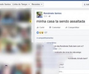 Pai é amarrado em assalto e pede ajuda em página do Facebook.(Imagem:Cidadeverde.com)