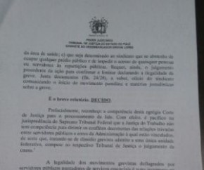 Justiça declara ilegalidade na greve dos enfermeiros.(Imagem:ASCOM SESAPI)