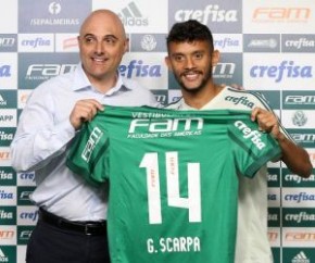 Gustavo Scarpa é apresentado pelo Palmeiras(Imagem:Gazeta Esportiva)