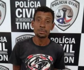 Acusado de espancar, morder e estuprar menor é preso em Timon.(Imagem:Polícia Civil)