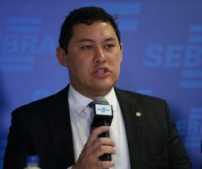 Helton Yomura, ministro interino do Trabalho, participa de evento do Sebrae em janeiro de 2018.(Imagem:José Cruz)