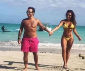 Thammy e Andressa confirmam volta com foto apaixonada na praia.(Imagem:Instagram)