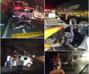 Três morrem em colisão entre carro e caminhão na BR-316.(Imagem:Divulgação)