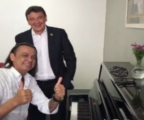 Wellington Dias incentiva candidatura de Frank Aguiar à Câmara Federal.(Imagem:Divulgação)