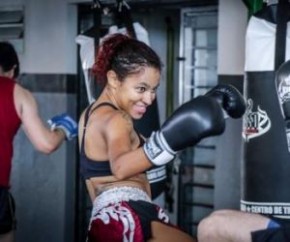 Piauiense Thays Eline é vice no Pan-Americano de kickboxing no México.(Imagem:Divulgação)