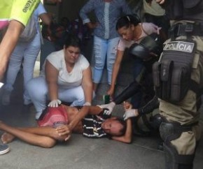 Homem sofre tentativa de homicídio em mercado de Parnaíba.(Imagem:Blog do Flávio Cristo)
