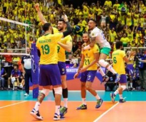 Seleção masculina de vôlei vence Rússia e assume ponta da Liga das Nações.(Imagem:Estadão Conteúdo)