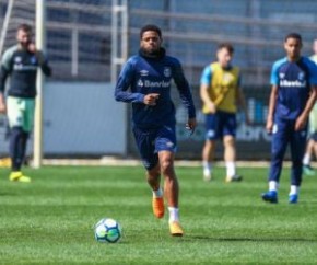 André tem lesão, e Grêmio fica sem centroavante para Libertadores.(Imagem:Lucas Uebel/Grêmio)