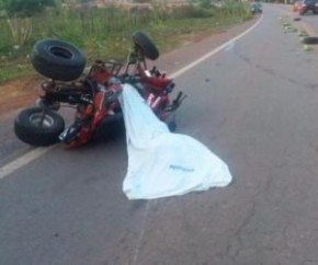 Homem morre após quadriciclo capotar na BR-343.(Imagem:Divulgação/PRF)