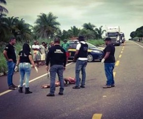 Pedestre morre atropelado ao tentar atravessar a BR-010.(Imagem:PRF)