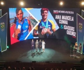 Ana Marcela Cunha e Isaquias Queiroz são eleitos melhores atletas de 2018.(Imagem:Reprodução/Twitter)