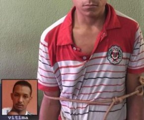 Suspeito de homicídio é amarrado e agredido por populares no PI.(Imagem:Piripiri Repórter)