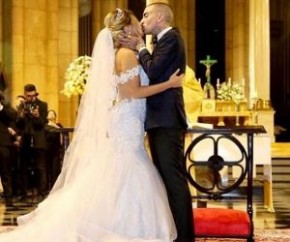 Lexa mostra vestido de R$ 150 mil destruído após casamento com Guimê.(Imagem:Fama ao Minuto)