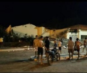 Prédio escolar desaba no interior do Piauí.(Imagem:Divulgação)