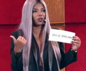 Ludmilla comete gafe ao participar do Domingão do Faustão.(Imagem:Globo)